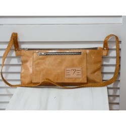 Bolso piel bandolera Café
