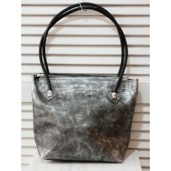 Bolso  piel Tote Plata