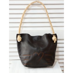 Bolso piel "Hobo" Ante/Napa...