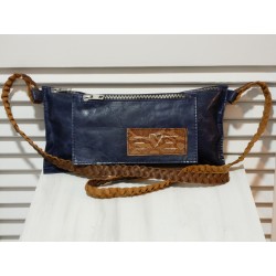 Bolso piel bandolera azul